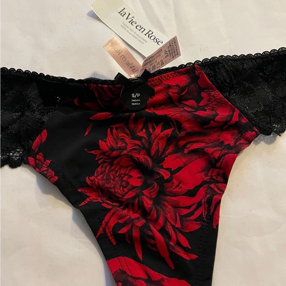Sz S La Vie en rose Thong 85% Nylon NWT - Picture 5 of 5